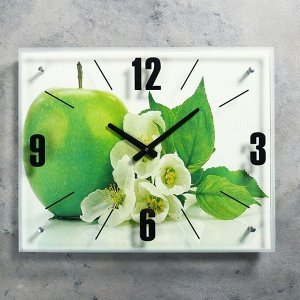 Часы настенные, серия: Кухня, "Яблоко", 40х50  см, в ассортименте