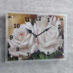 Часы-картина настенные, серия: Цветы, "Цветы", 25х35 см
