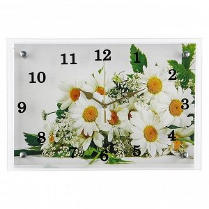 Часы настенные, серия: Цветы, "Ромашки", 25х35  см, в ассортименте