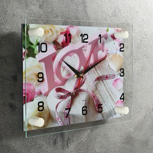 Часы настенные, серия: Люди, "Любовь", 20х26 см микс