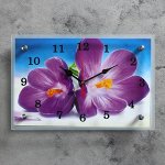 Часы настенные, серия: Цветы, &quot;Сиреневые цветы&quot;, 20х30  см, микс