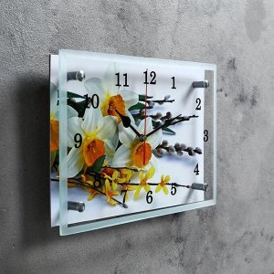 Часы настенные, серия: Цветы, "Первые цветы", 20х30 см