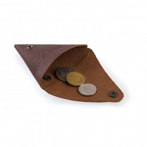 Футляр для монет, размер 8,5х8,5 см, н/к, коричневый игуана