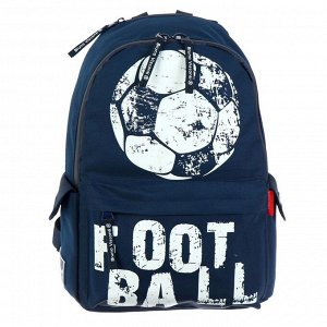 Рюкзак молодёжный Bruno Visconti 40 х 30 х 17 см, «Футбол», синий