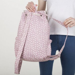 Рюкзак молодёжный, отдел на стяжке, 2 наружных кармана, 2 боковых кармана, цвет розовый