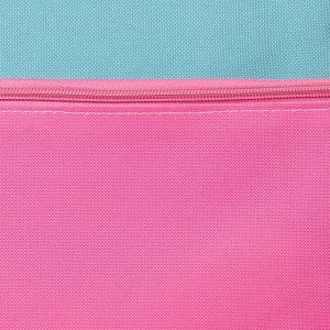 Сумка спортивная, отдел на молнии, наружный карман, цвет розовый/бирюзовый