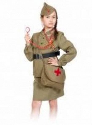 Костюм детский "Медсестра военная" , рост 134-140