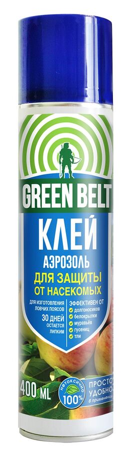 От вредителей Клей Аэрозоль от насекомых 400 мл. (1/12) /Грин Бэлт/