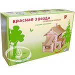 Игра КОНСТРУКТОР ДОМИК разборный дерево 122 детали С32