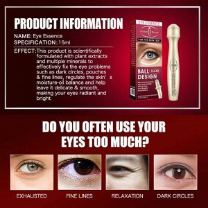 Сыворотка-роллер для век с экстрактом жемчуга Bioaqua Roll-on Yeux Bright Eyes Essence 15мл