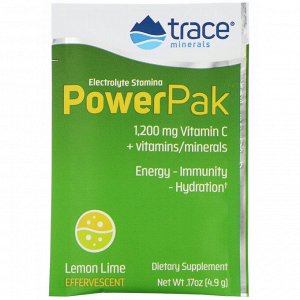 Trace Minerals Research, Electrolyte Stamina PowerPak, Lemon Lime, 30 Packets, 0.17 oz (4.9 g) Each
