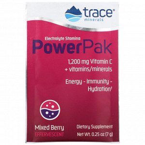 Trace Minerals Research, Electrolyte Stamina PowerPak, Mixed Berry, 30 Packets, 0.25 oz (7 g) Each