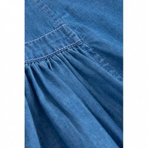 Юбка 100% хлопок Легкая хлопковая юбка выполнена в джинсовом стиле.  По бокам присутствуют декоративные завязки-бантики.