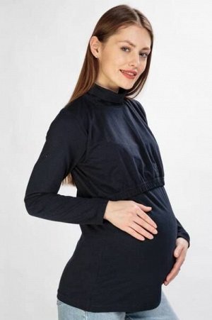 Водолазка для беременных икормящих цвет темно-синий
