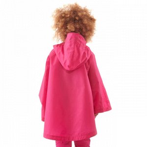 Пончо походное водонепроницаемое для детей 2-6 лет розовое MH100 KID
