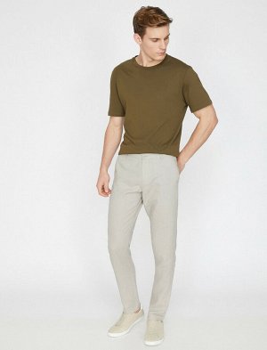 брюки Материал: %100 Rami Параметры модели:  рост: 188 cm, грудь: 99, талия: 75, бедра: 95 Надет размер: 42