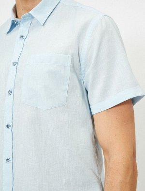 Рубашка Материал: %80  Хлопок, %20 Льнян Параметры модели: рост: 187 cm, грудь: 97, талия: 80, бедра: 93 Надет размер: M