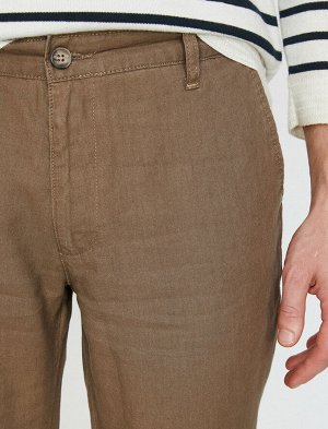 брюки Материал: %100 Rami Параметры модели: рост: 187 cm, грудь: 98, талия: 74, бедра: 94 Надет размер: 42