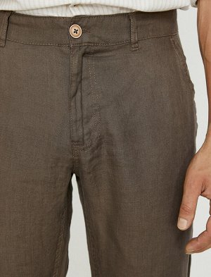 брюки Материал: %100  Льнян Параметры модели: рост: 187 cm, грудь: 97, талия: 80, бедра: 93  Надет размер: 42