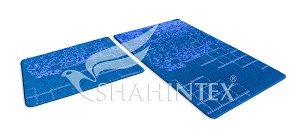 SHAHINTEX VINTAGE Набор ковриков для ванной 60х100см; 50х60см синий 56