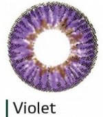 Перекрывающие цветные контактные линзы HERA Elegance Violet -0.0 ВС 8.6 (2 линзы)