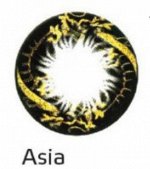 Декоративные цветные контактные линзы HERA GOLD Asia -3.5 ВС 8.6 (2 линзы)