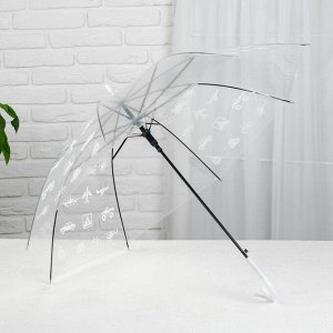 Зонт детский "Путешествуй" прозрачный 90см