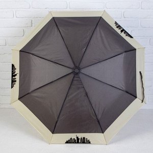Зонт полуавтоматический, 3 сложения, 8 спиц, R = 49 см, цвет МИКС