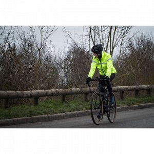 Дождевик мужской для велоспорта RC 120 с защитой по стандарту EN1150 TRIBAN