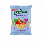 Dr.Korner Чипсы цельнозерновые 50г (1/28) кукурузно-рис. с томатом и базиликом