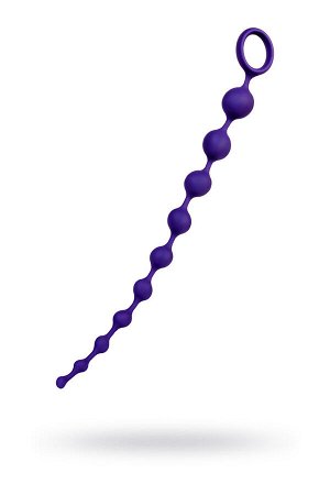 Анальная цепочка Grape, силикон, фиолетовая, 35 см, Ø 2,7 см