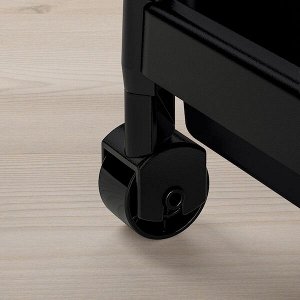 IKEA ВЕСКЕН Тележка, черный, 54x18x71 см