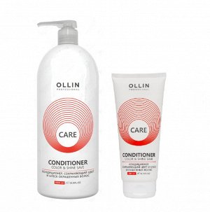 Кондиционер, сохраняющий цвет и блеск окрашенных волос Ollin color and shine save conditioner