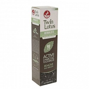 Зубная паста Twin Lotus Active Charcoal "Угольная", 25 г