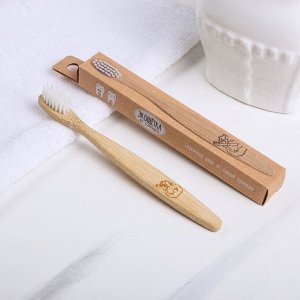 Зубная щётка для детей, бамбук «Чистим зубки вместе!», 15 ? 2 ? 1,5 см