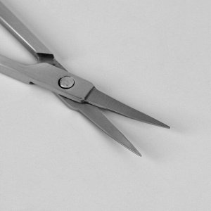 Ножницы маникюрные, загнутые, узкие, 9 см, цвет серебристый, RU-0620