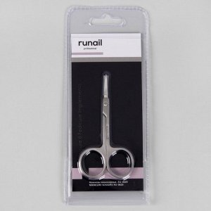 Ножницы маникюрные, загнутые, узкие, 9 см, цвет серебристый, RU-0620