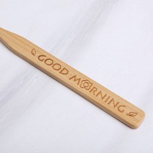 Бамбуковая зубная щётка Good morning, 18 х 2 х 2 см