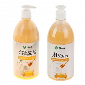 Жидкое крем-мыло Milana молоко и мед с дозатором 1л