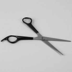 Ножницы парикмахерские, с упором, лезвие — 7 см, цвет чёрный