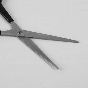 Ножницы парикмахерские, с упором, лезвие — 7 см, цвет чёрный