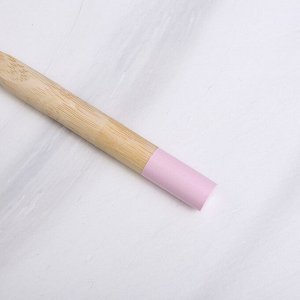 Зубная щётка детская, бамбук «Розовая», 15 - 2 - 1,5 см