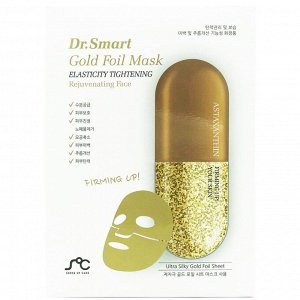 Омолаживающая маска для лица Dr. Smart Gold Foil Mask с астаксантином
