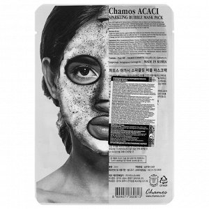 Черная пузырьковая маска для лица Chamos Acaci с коллагеном, 25 мл