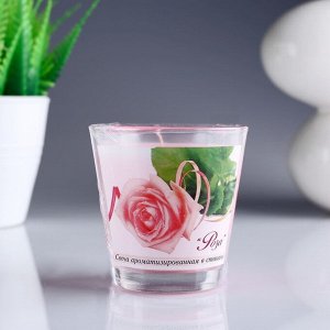 Свеча ароматизированная в стакане «Роза»
