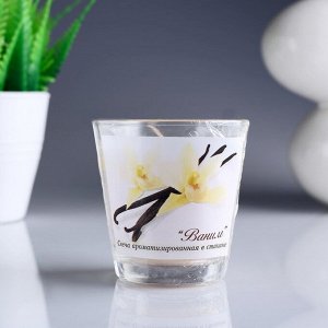 Свеча ароматизированная в стакане «Ваниль»
