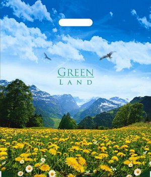 Пакет ПВД с вырубной ручкой "Зелёная долина"