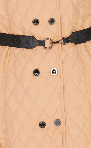 Куртка Новинка от Fine Joyce - стеганая демисезонная куртка, дополненная поясом. Универсальная модель слегка приталенной формы застегивается при помощи кнопок, снабжена небольшим воротником-стойкой и 