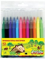 Фломастеры-кисточки 12цв ФККМ12 Каляка-Маляка
