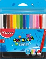 Фломастеры 12цв 845720 суперсмываемые COLOR&#039;PEPS OCEAN Maped {Китай}